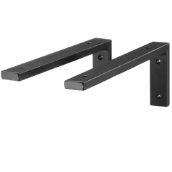 Waschtischhalterung 25/35/45 cm Winkel Stahl schwarz Wandkonsole Regalträger massiv