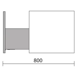 Waschtischunterschrank BIBA 800 1 Metallschublade BLUE FOG 797 x 405 x 450 mm