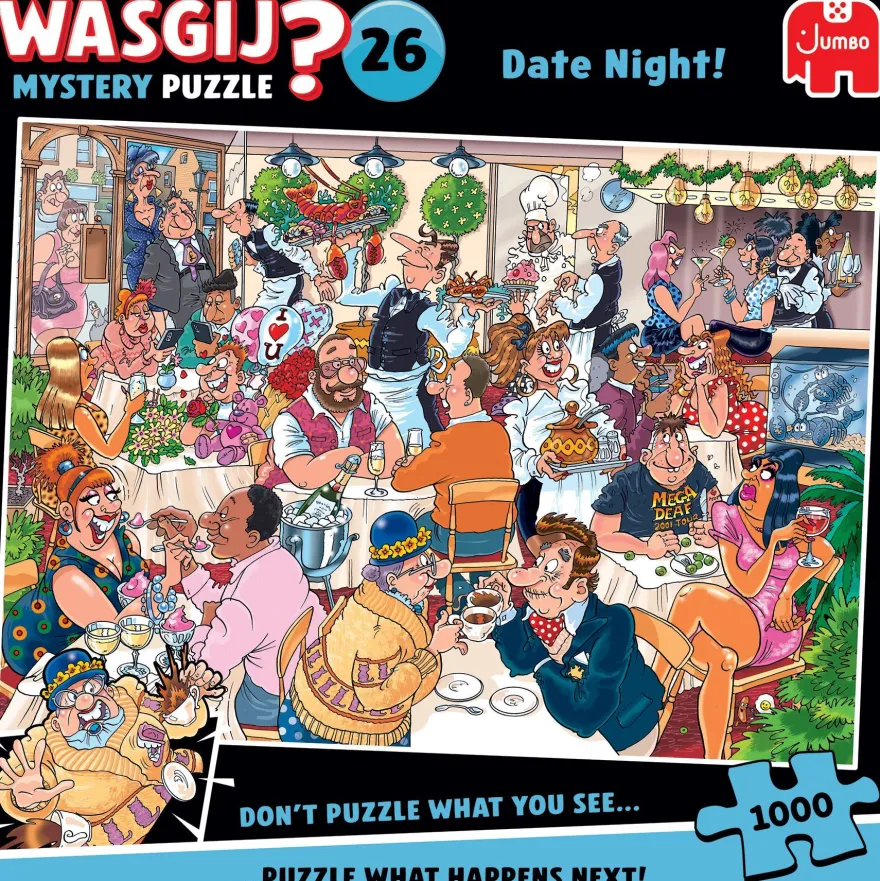 Wasgij Mystery 26, Date-Abend, 1000 Teile Puzzle