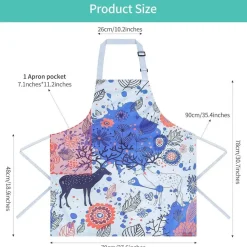 Wasserdichte Kochschürze mit Taschen und verstellbarem Gurt, 67 * 75CM