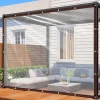 Wasserdichte Transparente Abdeckplane mit Ösen 2x5m Garten Möbel Schutz