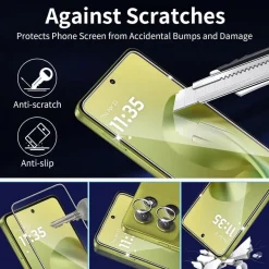 Wayneer Schutzfolie für Motorola Moto G86 5G, 2x Panzerglas Displayschutz & 2x