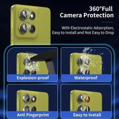 Wayneer Schutzfolie für Motorola Moto G86 5G, 2x Panzerglas Displayschutz & 2x