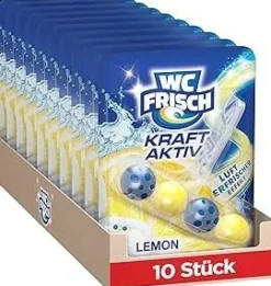 WC Frisch Kraft Aktiv Lemon, 10er Pack - WC Reiniger mit langanhaltendem Duft