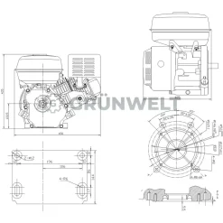 Weima WM192FE-L 18 PS 460 cm³ E-Starter Benzinmotor Austauschmotor Rüttelplatte