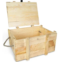Weinbox 6er geflammt inkl. Holzwolle Weinkiste Geschenkekiste Holzkiste Aufbewahru