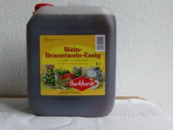 Weinessig, Weinwürzig. Essig, Burghardt, 10% Säure 5 Liter Kanister, Neuware