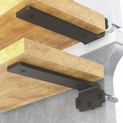 WELDUN 6 Stücke Schwerlast Regalhalterung L Regalwinkel 10 CM für Wandmontage