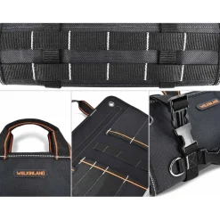 Welkinland Werkzeugrolle zum Aufrollen mit 13 Taschen, 5 davon mit