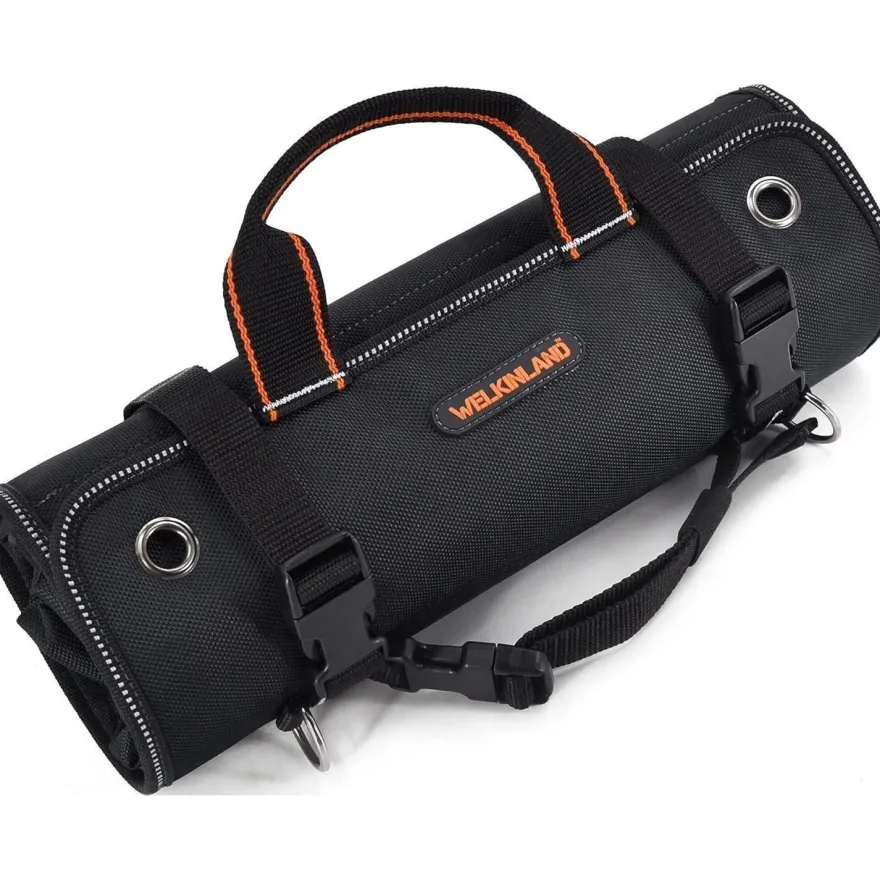 Welkinland Werkzeugrolle zum Aufrollen mit 13 Taschen, 5 davon mit