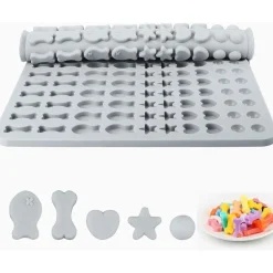 Wellehomi Silikon Backmatte für Hundekekse, 2er Set mit 130 Gittern & 2
