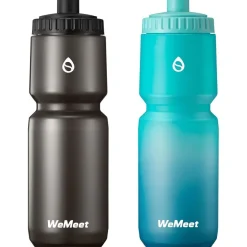 WEMEET Fahrrad Trinkflasche 2er-Pack, Auslaufsichere Squeeze Sportflasche mit