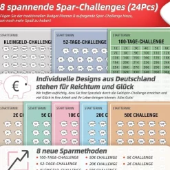 WenmthG Sparchallenge Buch A6 mit 24 Karten