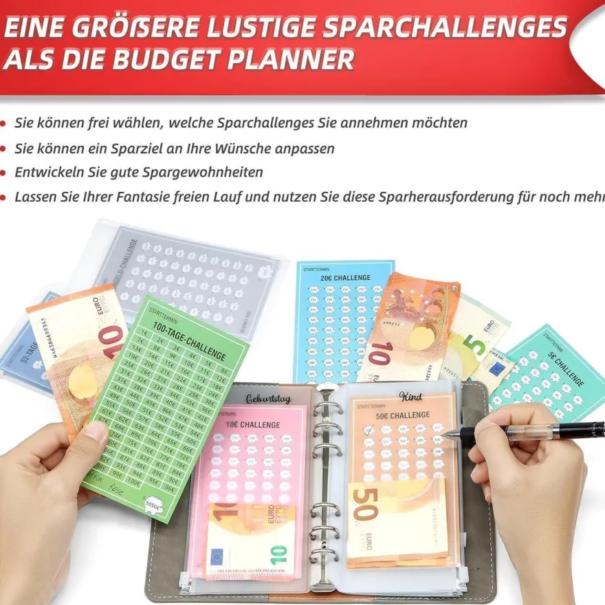 WenmthG Sparchallenge Buch A6 mit 24 Karten