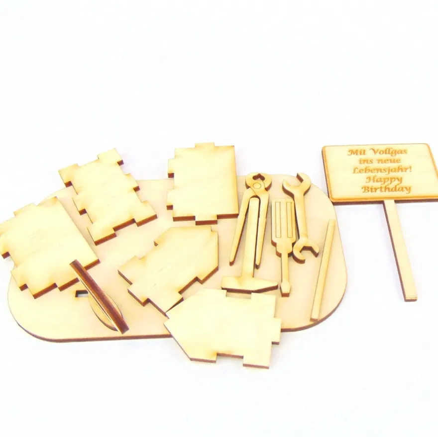 Werkzeugkasten Geldgeschenk und/ oder Gutschein Geschenk aus Holz Personalisiert-K21-
