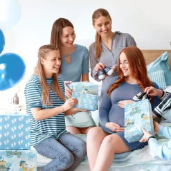 Wernnsai Geschenkpapier mit Teddybären, Sternen und Wolken - Ideal für