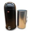 WESCO Kickmaster Maxi Abfallsammler 40 Liter Stahlblech mattschwarz Dämpfer