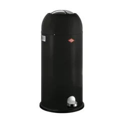 WESCO Kickmaster Maxi Abfallsammler 40 Liter Stahlblech mattschwarz Dämpfer