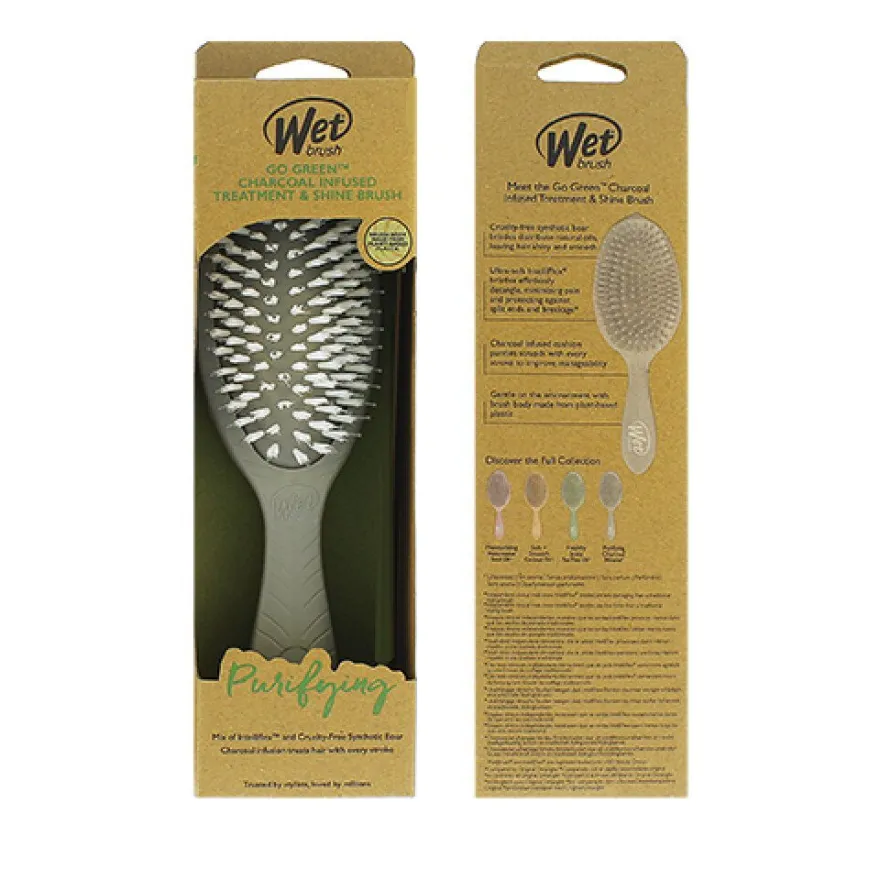 Wet Brush Go Green Treatment & Shine Brush Haarbürste Holzkohle