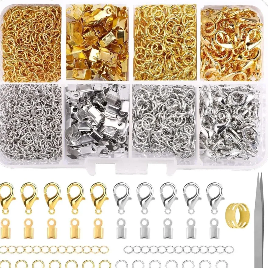 Weysoo 300-teiliges Schmuckverschluss-Set mit Karabinerverschlüssen