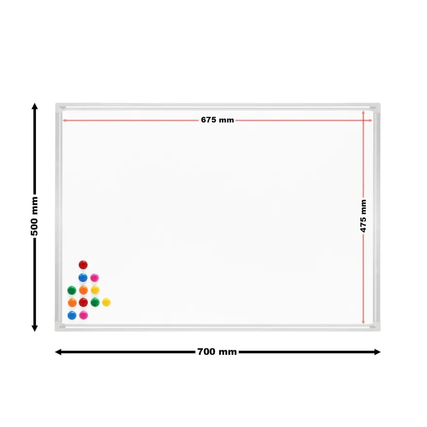 Whiteboard Magnettafel Wandtafel 70x50cm 12 Magnete Präsentationstafel Tafel