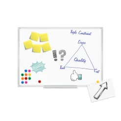 Whiteboard Magnettafel Wandtafel 70x50cm 12 Magnete Präsentationstafel Tafel