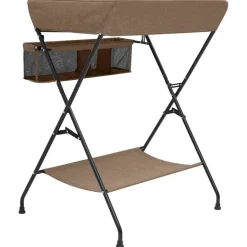 Wickeltisch Eisen Taupe vidaXL 120x50 cm