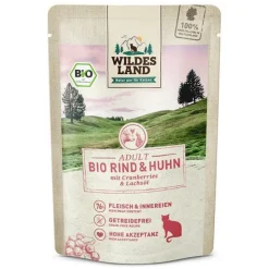Wildes Land BIO Adult Rind & Huhn mit Cranberry 85 g