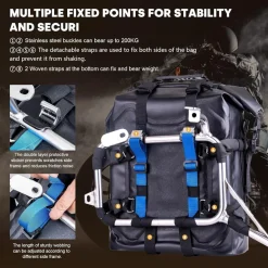 WILD HEART Motorrad Seitentasche 20L/25L Edelstahl wasserdicht, verschleißfest
