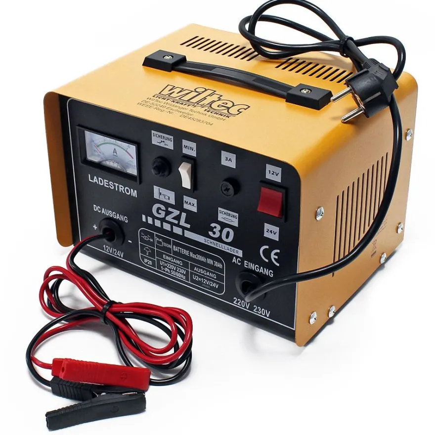 Wiltec Batterieladegerät 12V 24V 16A Ladegerät Akkuladegerät GZL30 Motorrad LKW