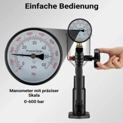 Wiltec Diesel Einspritzdüsentester Einspritzdüsen Prüfgerät Manometer Injektor