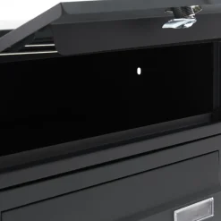 Wiltec 3er Briefkastenanlage Anthrazit 556x270x1200mm Standbriefkasten Post