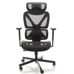 Wiltec Ergonomischer Bürostuhl Kopfstütze 150kg Schreibtischstuhl Drehstuhl