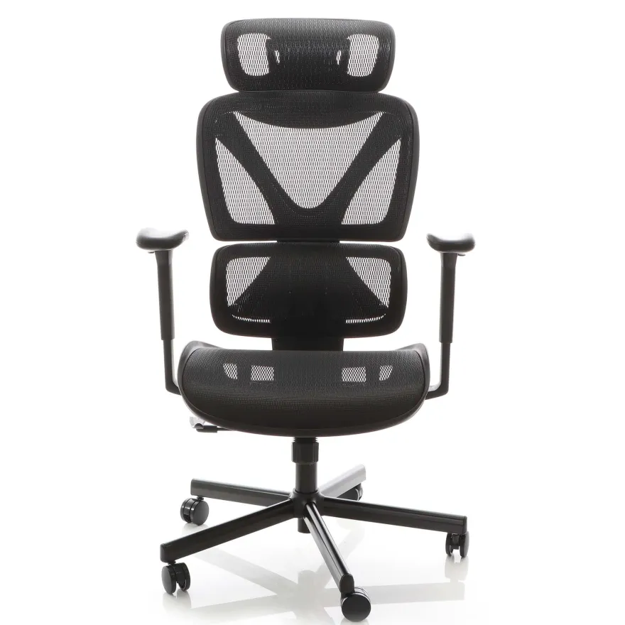 Wiltec Ergonomischer Bürostuhl Kopfstütze 150kg Schreibtischstuhl Drehstuhl