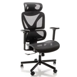 Wiltec Ergonomischer Bürostuhl Kopfstütze 150kg Schreibtischstuhl Drehstuhl