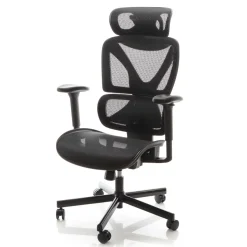 Wiltec Ergonomischer Bürostuhl Kopfstütze 150kg Schreibtischstuhl Drehstuhl