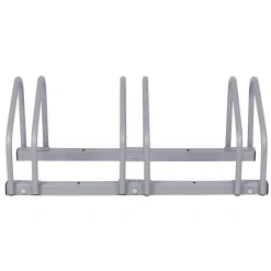 Wiltec Fahrradständer 3 Räder 70,5x33x27cm pulverbeschichtet grau Fahrrad
