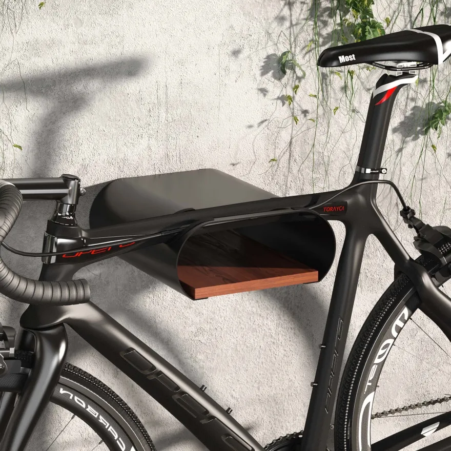 Wiltec Fahrrad Wandhalterung schwarz 25,6x30x11,4cm 25kg Fahrradhalterung