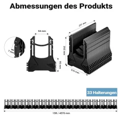 Wiltec Halterung Abwasserschlauch 4,5m Schlauchhalterung Schlauchhalter Camping