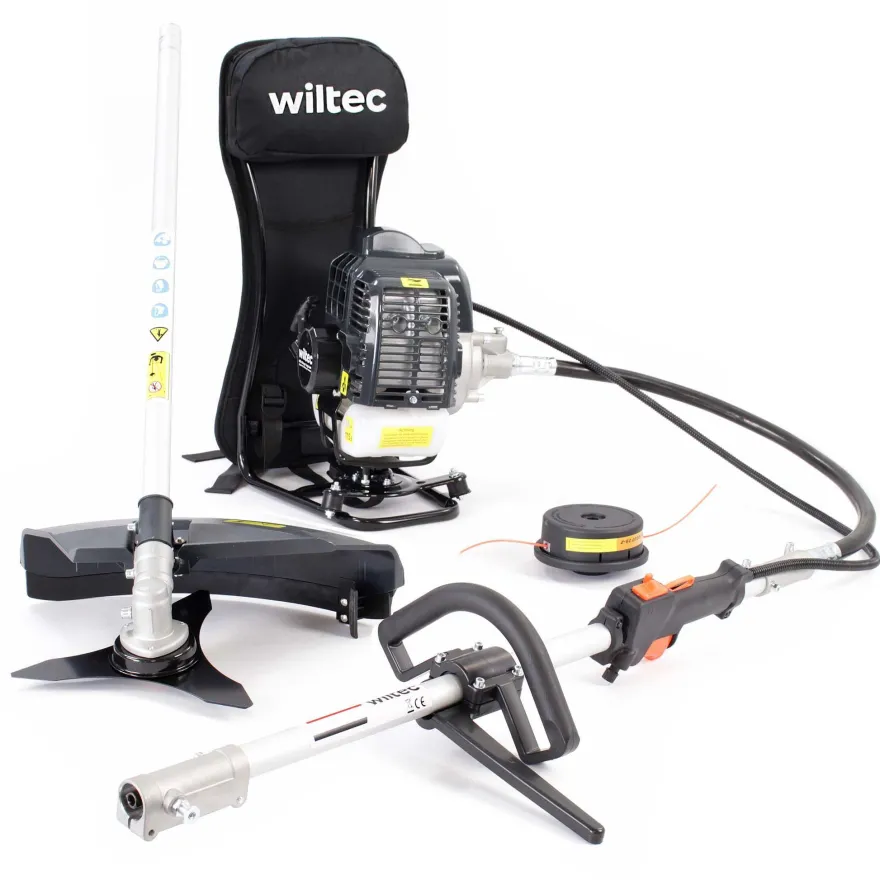 Wiltec 2-in-1 Backpacker Multifunktionsgerät 2-Takt Motor Rucksack Rasentrimmer