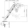 Wiltec Monitorhalterung Gasdruckfeder 17-27