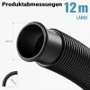 Wiltec Poolschlauch 12 m ?32 mm Solarschlauch mit Muffe Schwimmbadschlauch