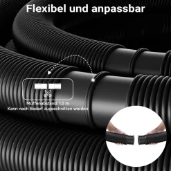 Wiltec Poolschlauch 12 m ?32 mm Solarschlauch mit Muffe Schwimmbadschlauch