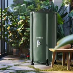 Wiltec Regentonne faltbar 100l Regenwassertonne Wassertank Regenfass Wassertonne