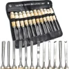 Wiltec Schnitzeisen Set 12tlg Schnitzwerkzeug Beitel Stahlklinge Holzschnitzerei