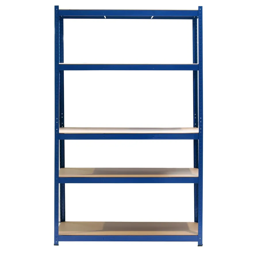Wiltec Schwerlastregal 120x50x204cm 200kg Steckregal blau Werkstattregal Keller
