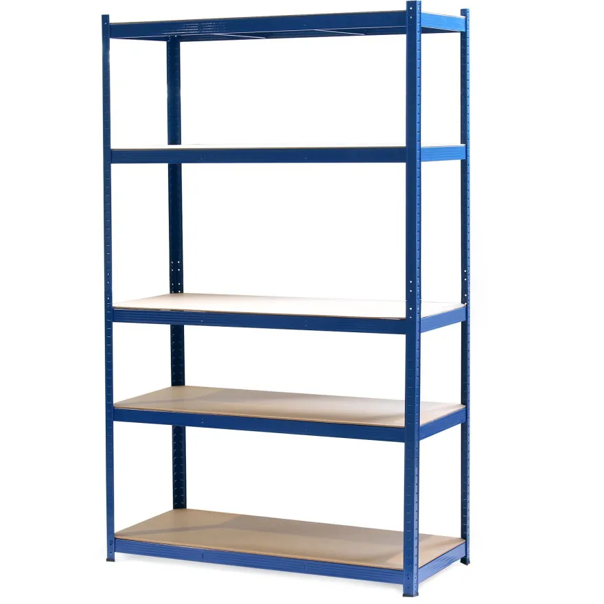 Wiltec Schwerlastregal 120x50x204cm 200kg Steckregal blau Werkstattregal Keller