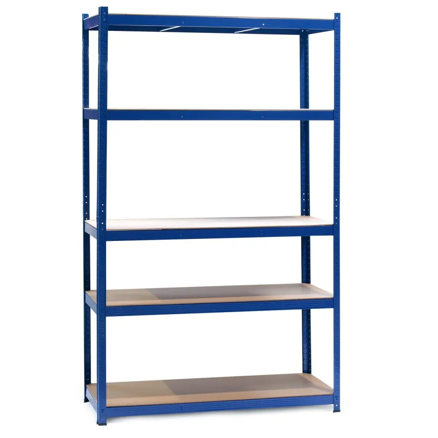 Wiltec Schwerlastregal 120x50x204cm 200kg Steckregal blau Werkstattregal Keller
