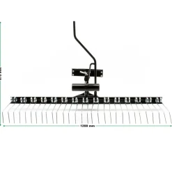 Wiltec Vertikutierer 120cm für Aufsitzmäher Rasenlüfter Rasenpflege Rasentraktor