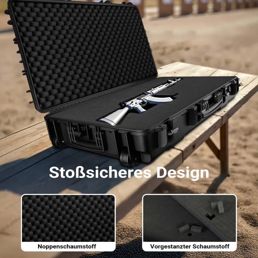 Wiltec Waffenkoffer 101,8x56,3x18,9cm Langwaffenkoffer Gewehrkoffer